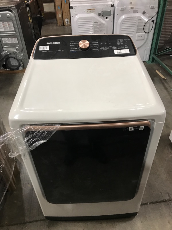 Photo 1 of Samsung 7.4-cu ft Steam Cycle Smart Electric Dryer (Champagne)
