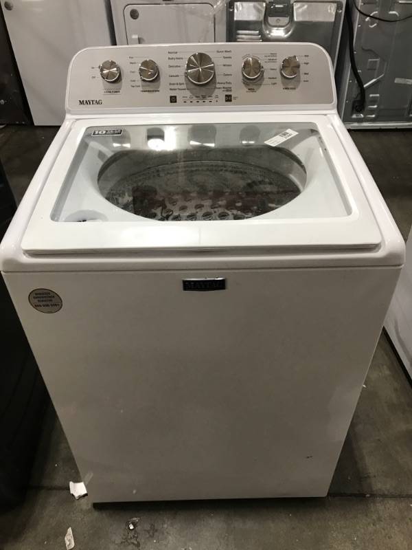 Photo 2 of 4.8 cu. ft. Top Load Washer in White with Extra Power
