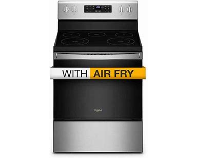 Photo 1 of Whirlpool 5.3 Cu. Ft. Single Oven Electric Range With Air Fry Oven In Stainless Steel WFE535S0LS - The Home Depot
