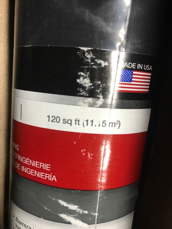 Photo 4 of (two roils) ROBERTS 70-115 Moisture Barricade Underlayment Film, For Laminate Floors, 6 Mil. Thick Polyethylene, Black ,120 Sq. Foot Roll