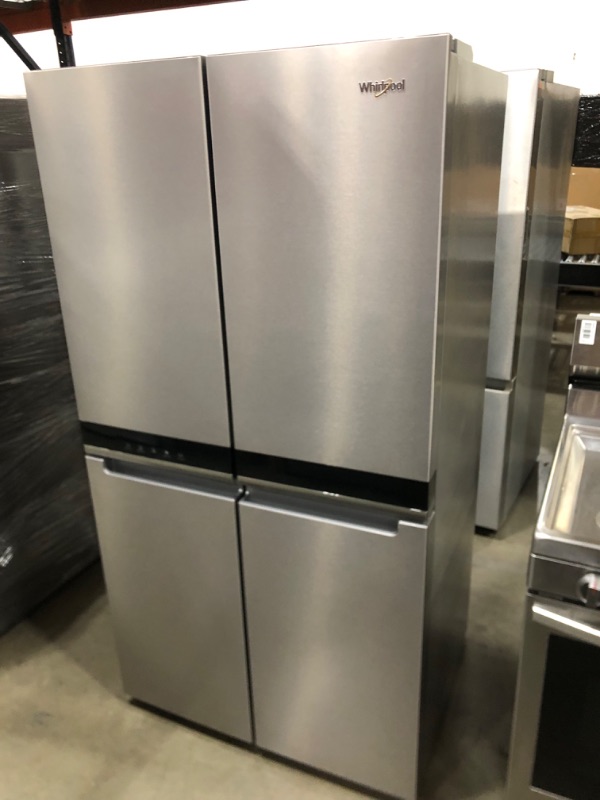 Photo 6 of Whirlpool 19.4-cu ft 4-Door Counter-depth French Door Refrigerator with Ice Maker (Fingerprint-resistant Stainless Finish) ENERGY STAR
