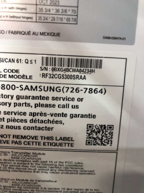 Photo 3 of ***see notes***Samsung Mega Capacity 31.5-cu ft Smart French Door Refrigerator with Dual Ice Maker (Fingerprint Resistant Stainless Steel) ENERGY STAR
