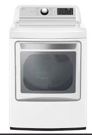 Photo 1 of LG EasyLoad 7.3-cu ft Smart Electric Dryer (White) ENERGY STAR
