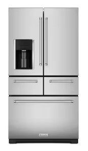 Photo 1 of KitchenAid 25.8-cu ft 5-Door French Door Refrigerator with Ice Maker (Stainless Steel)
