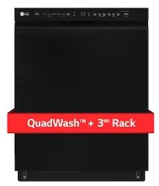 Photo 1 of LG QuadWash Front Control 24-in Built-In Dishwasher With Third Rack (Black) ENERGY STAR, 48-dBA
