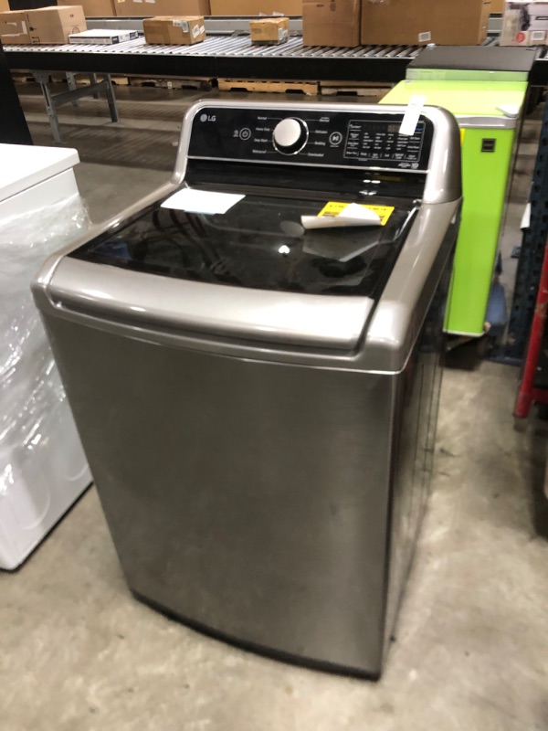 Photo 1 of LG TurboWash 5.5-cu ft High Efficiency Impeller Smart Top-Load Washer (Graphite Steel) ENERGY STAR
