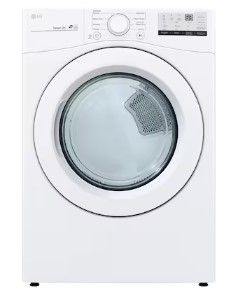 Photo 1 of LG 7.4-cu ft Stackable Electric Dryer (White) ENERGY STAR
