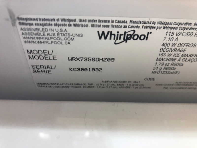 Photo 7 of Whirlpool 24.5-cu ft 4-Door French Door Refrigerator with Ice Maker (Fingerprint Resistant Stainless Steel) ENERGY STAR
