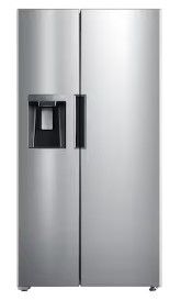 Photo 1 of Midea 26.3-cu ft Side-by-Side Refrigerator with Ice Maker (Stainless Steel)
