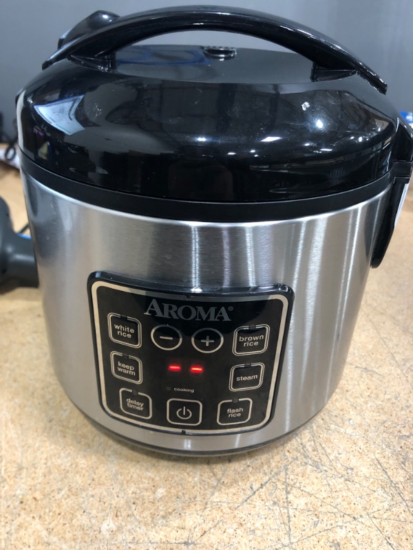 Photo 3 of * see all images *
Aroma 64 Ounces Digital Cool-Touch Rice Cooker and Food Steamer, Stainless Refurbished
