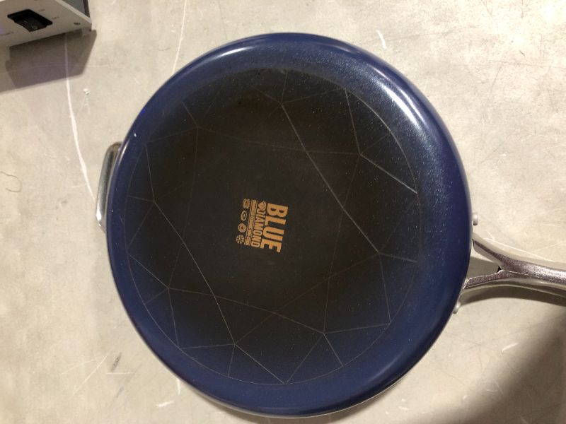 Photo 4 of ***BURNT AND MISSHAPEN ON BOTTOM - SEE PICTURES***
Blue Diamond Cookware Diamond Infused Ceramic Nonstick 5QT, Blue