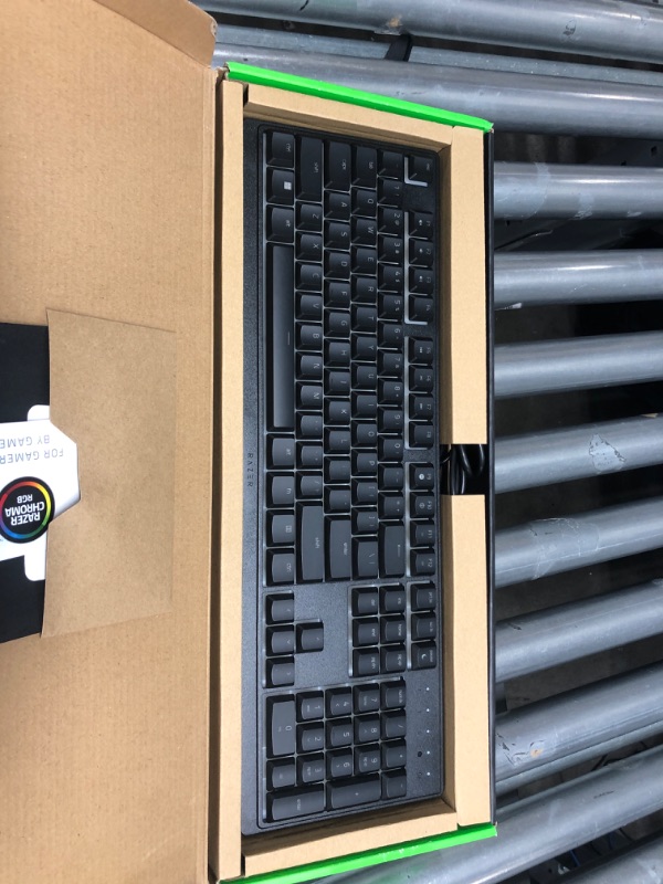 Photo 1 of Razer Ornata V3 X Gaming Keyboard: Low-Profile Keys - Silent Membrane Switches - Spill Resistant - Chroma RGB Lighting - Ergonomic Wrist Rest - Classic Black