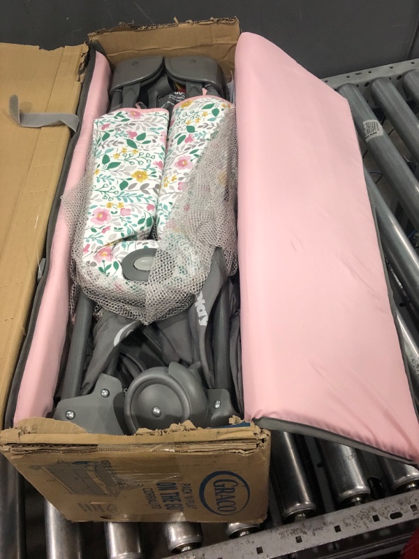 Photo 1 of *DAMAGE* *See Notes* Graco Pack 'N Play On The Go Playard Tasha W/ Bassinet Insert Tasha