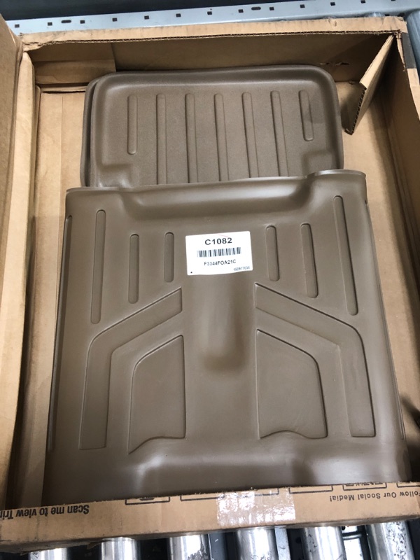 Photo 2 of SMARTLINER Custom Fit Floor Mats 3rd Row Liner Tan for 2011-2019 Ford Explorer