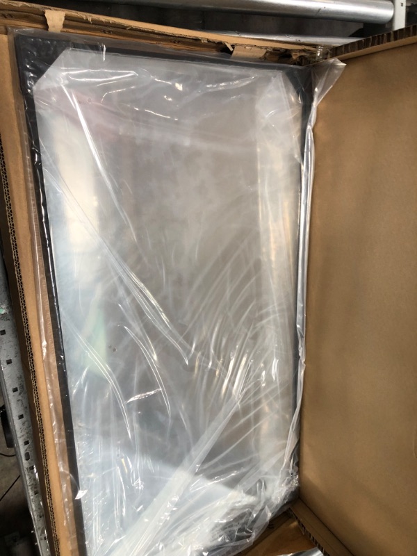 Photo 1 of Bonverre 20 x 36 Inch Rectangle Wall Mirror, Aluminum Frame Rectangular Mirror for Bathroom, Vanity, Bedroom, Living Room, Entryway, Wall Mounted Horizontal or Vertical, Black Black 20"x36"