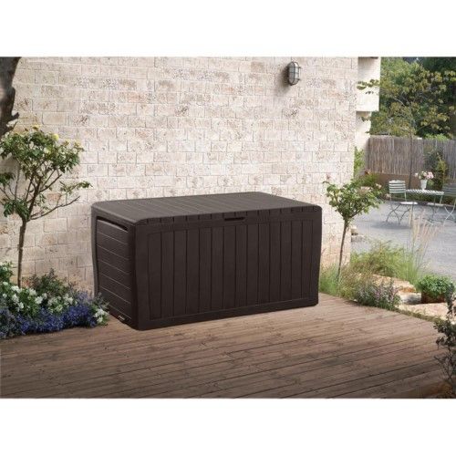 Photo 1 of **FOR PARTS ONLY**DAMAGE**
Keter Marvel Plus 71 Gallon All-Weather Storage Deck Box for Patio and Lawn Furniture Cushion Storage

