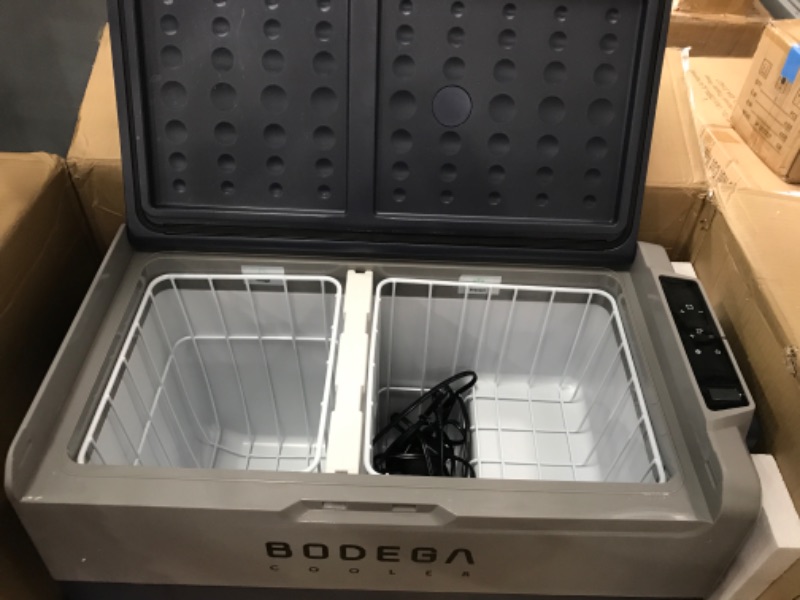 Photo 4 of BODEGA ?Upgraded? 12 Volt Refrigerator, Portable Freezer, Car Fridge Dual Zone WIFI APP Control, 53 Quart?50L?-4?-68? RV Car Cooler 12/24V DC and 100-240V AC for Outdoor, Vehicles, Camping, Travel 53 Quart blue