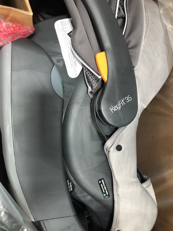 Photo 2 of Chicco KeyFit® 35 Zip ClearTex® Infant Car Seat and Base, Rear-Facing Seat for Infants 4-35 lbs, Infant Head and Body Support, Zip-Open Privacy Shield, Compatible with Chicco Strollers | Ash/Grey KeyFit 35 With Zip Privacy Shield Ash