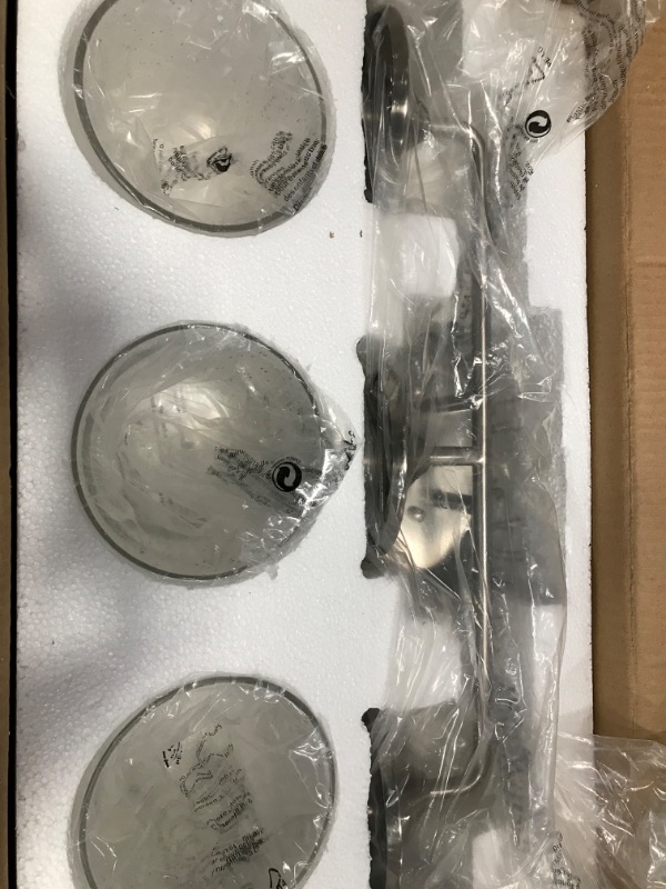 Photo 2 of AKEZON 3-Light Bathroom Vanity Light Fixtures, Brushed Nickel Bathroom Lighting with Clear Glass Shade, KW-7220-3