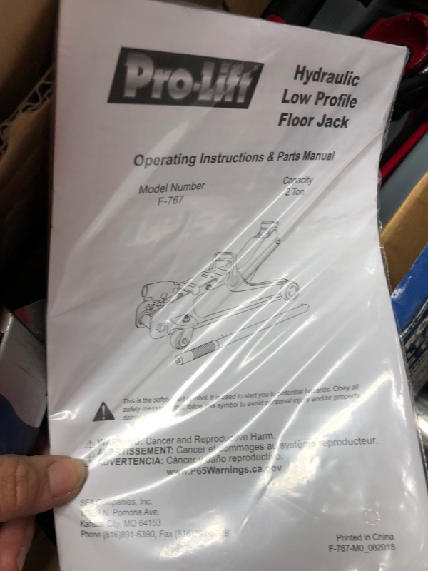 Photo 2 of Pro-Lift F-767 Grey Low Profile Floor Jack - 2 Ton Capacity 