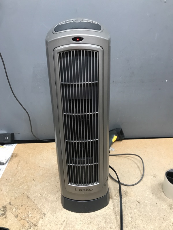 Photo 2 of Lasko 1500W Digital Ceramic Space Heater with Remote, 755320, Silver