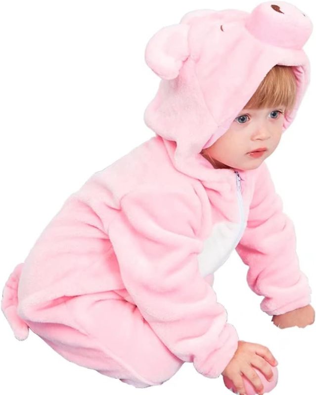 Photo 1 of QIAONIUNIU Halloween Baby Pig Costumes Toddler Onesie Infants Cosplay Romper 12-18 Months