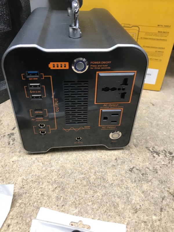 Photo 3 of Portable Power Station, 299Wh Home Backup Lithium Battery, Quiet and Efficient Solar Generator, 110V/ 300W Pure Sine Wave AC Outlet, Suitable for Outdoor Camping, Travel, CPAP.