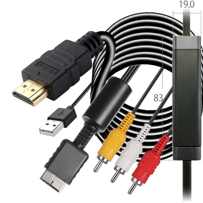 Photo 1 of PS2 to HDMI Adapter 12FT with IC ?Converter PS2 Cable to HDMI Cable, Active Male PS2-HDMI Out Lead Video Adattatore Cord for Computer,Laptop,Projector