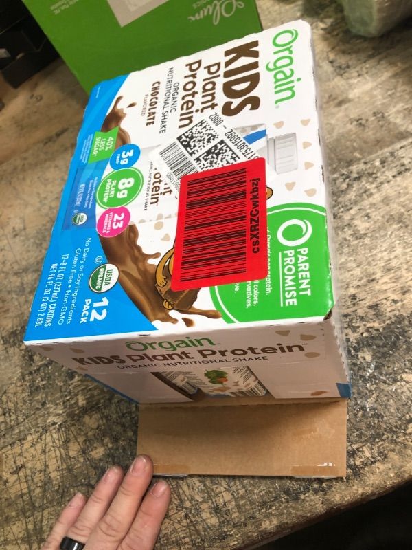 Photo 2 of *3/31/2024* Orgain Organic Kids Vegan Protein Nutritional Shakes, Chocolate - 8g of Protein, Contains Fiber and 23 Vitamins and Minerals, Plant Based, No Gluten or Soy, Non-GMO, 8 Fl Oz (Pack of 12)