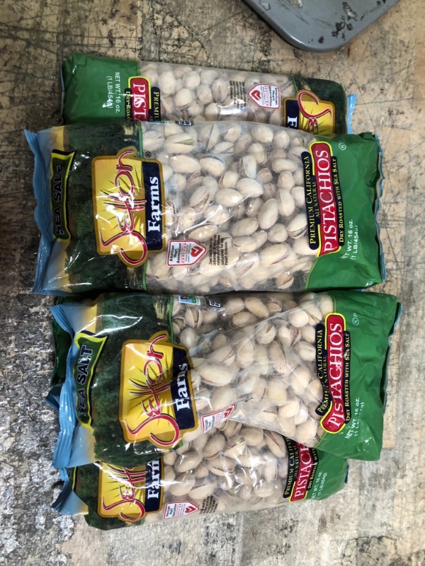 Photo 2 of *5/2024* 5 PACK Setton Farms Dry Roasted and Salted Pistachios, Premium California In Shell Pistachios, 1 pound Bag (16 Ounce), Certified Non-GMO, Gluten Free, Vegan and Kosher Dry Roasted with Sea Salt 1 Pound (Pack of 5)