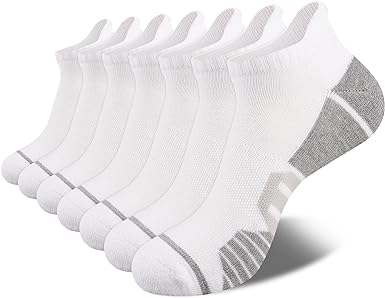 Photo 1 of COOVAN Mens Ankle Athletic Socks Running Cushioned Breathable Casual Low Cut Tab Socks - 6 Pack