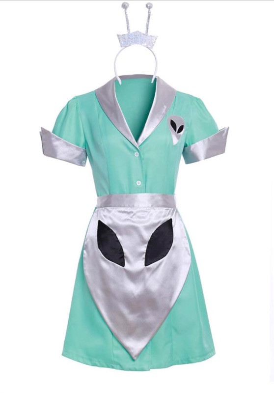 Photo 1 of Fortunehouse Roswell Crashdown Cosplay Costume Liz Parker Cafe Waitress Maid Dress Costume XXL