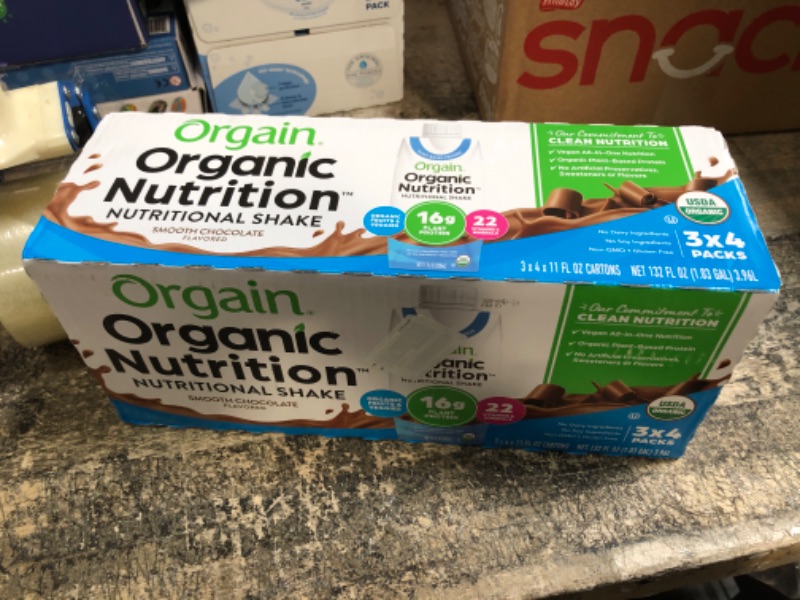 Photo 2 of *11/3/2023* ORGAIN Organic Vegan Complete Nutritional Shake Chocolate, 11 Fl Oz (Pack of 12)