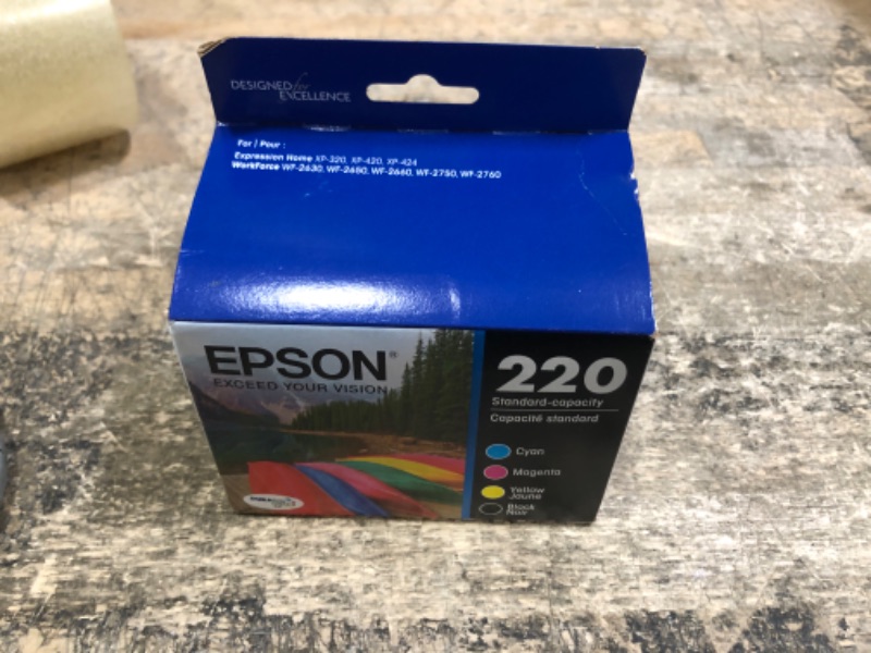 Photo 2 of Epson T220120-BCS DURABrite Ultra Black & Color Combo Pack Standard Capacity -Cartridge -Ink (WF-2760, WF-2750, WF-2660, WF-2650, WF-2630, XP-424, XP-420, XP-320),Black and Color Combo Pack Ink Black and Color Combo Pack Standard Packaging