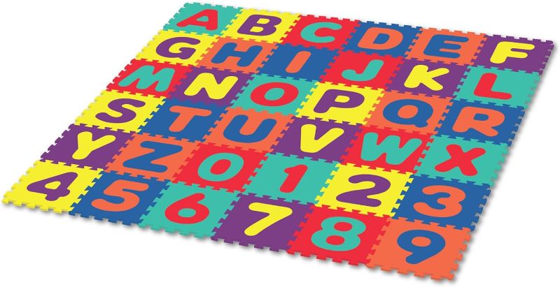 Photo 1 of **SEE  NOTES**  Alphabet & Numbers Rubber EVA Foam Puzzle Play Mat Floor. 36 Interlocking playmat Tiles (Tile:12X12 Inch/36 Sq.feet Coverage). Ideal for Crawling Baby, Infant, Classroom, Toddlers, Kids, Gym Workout