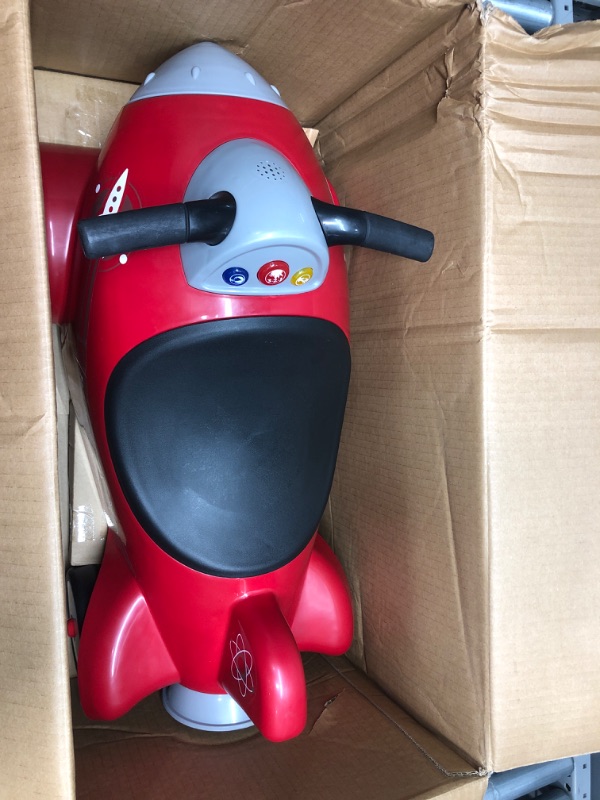 Photo 2 of Radio Flyer Retro Rocket Ride On , Red & Little Red Roadster, Toddler Ride on Toy, Ages 1-3 (Amazon Exclusive), 24“ Length Ride On (Roadster not included)