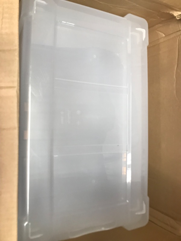 Photo 1 of 3-TRUSCO THC-07A-TM THC-Shaped Container, Box-Shaped Container, Storage Case, Effective Inner Dimensions: 11.8 x 7.7 x 4.4 inches (299 x 196 x 114 mm), Transparent Transparent 299×196×114