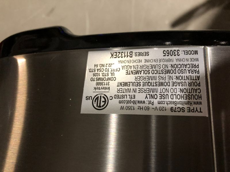 Photo 5 of ***DAMAGED - DENTED - SEE PICTURES**
Hamilton Beach 9-in-1 Digital Programmable Slow Cooker 6 quart (33065)