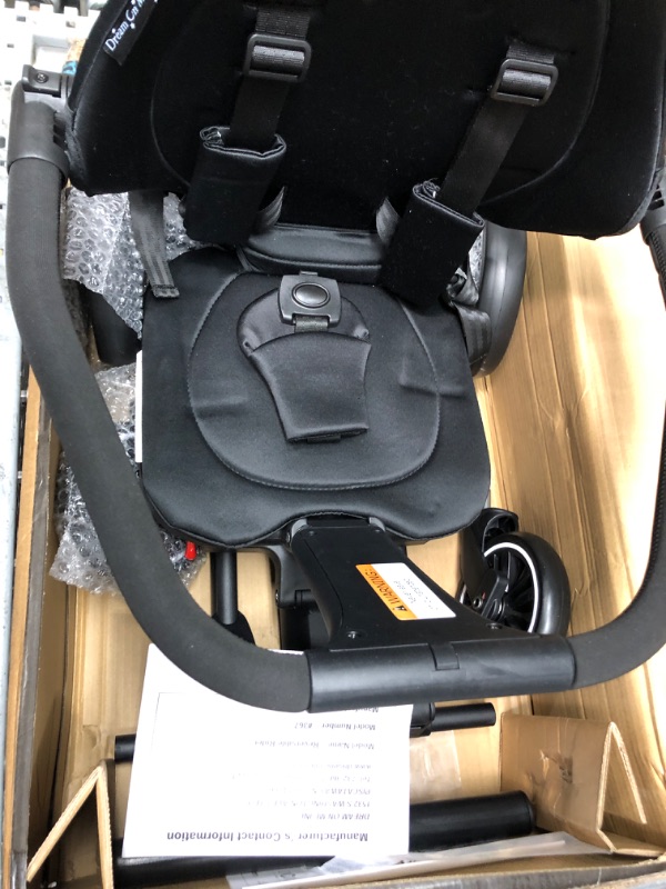 Photo 1 of Dream On Me Drift Rider Baby Stroller in Black, Lightweight Stroller with Compact Fold, Sturdy Design, 360 Degree Angle Rotation Travel Stroller
