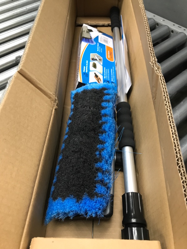 Photo 2 of Camco RV/Car Flow-Through Wash Brush with Adjustable Handle (43633) Premium