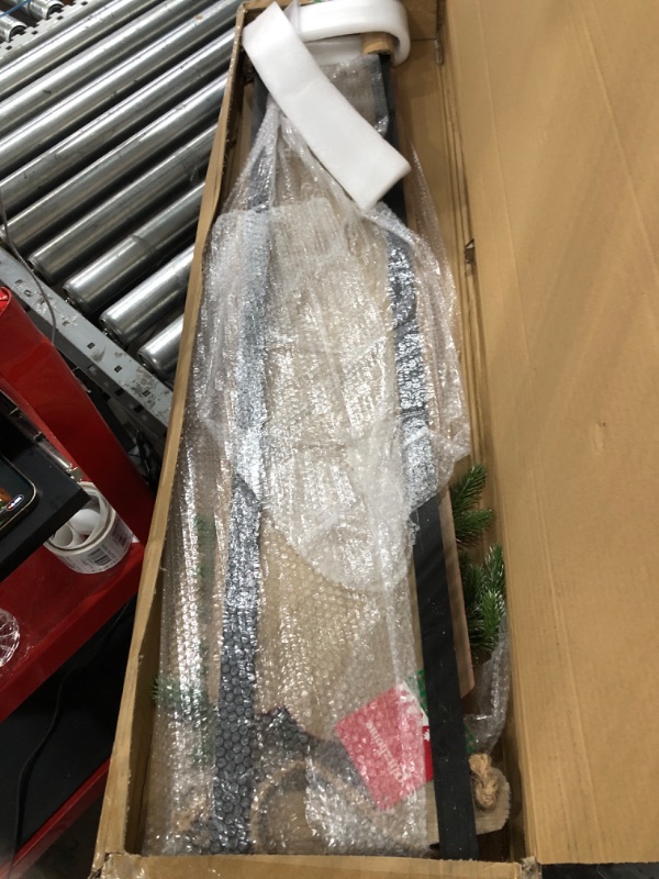 Photo 1 of Glitzhome 40" H Lighted Wooden Sleigh Sign, Joy Porch Sign Decorative Plaque for Xmas Home Porch, Farmhouse Joy Wall Hanging Decor for Christmas Festivals