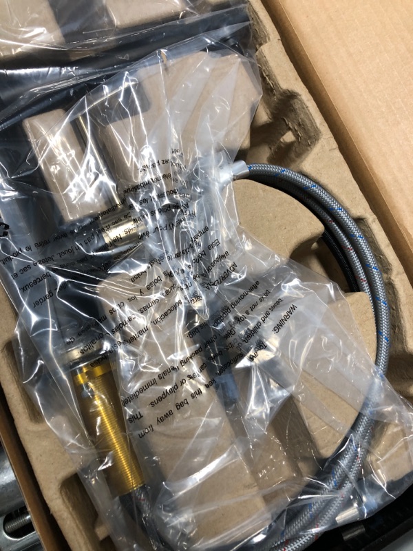 Photo 1 of Kraus KPF-1603BGMB Artec Pro 2-Function Commercial Style Pre-Rinse Kitchen Faucet with Pull-Down Spring Spout and Pot Filler, Brushed Gold/Matte Black 1st Gen Faucet Brushed Gold/Matte Black