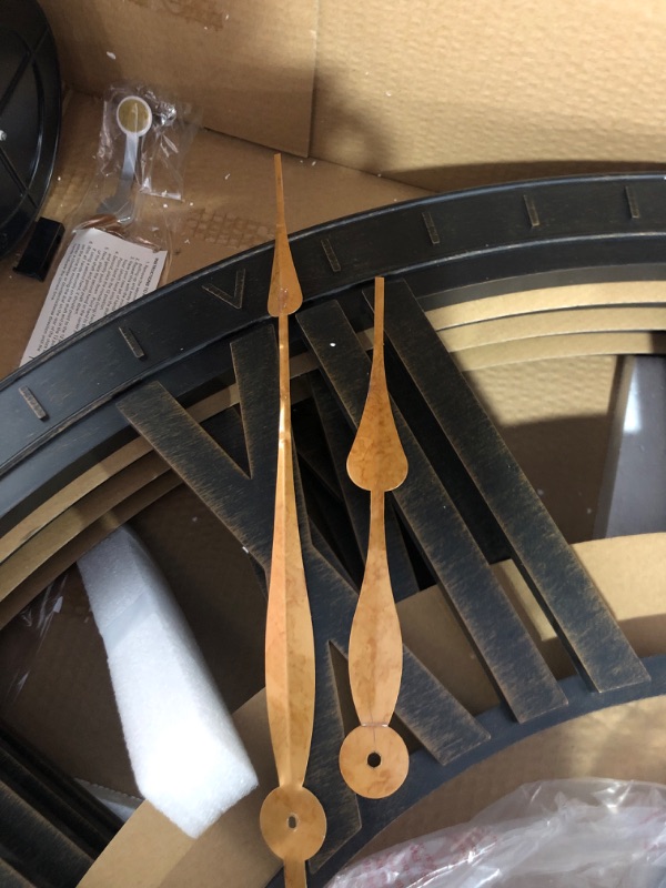 Photo 1 of *READ NOTES BELOW* & Co. Big Time Wall Clock, 40", Oil Rubbed Bronze Plastic