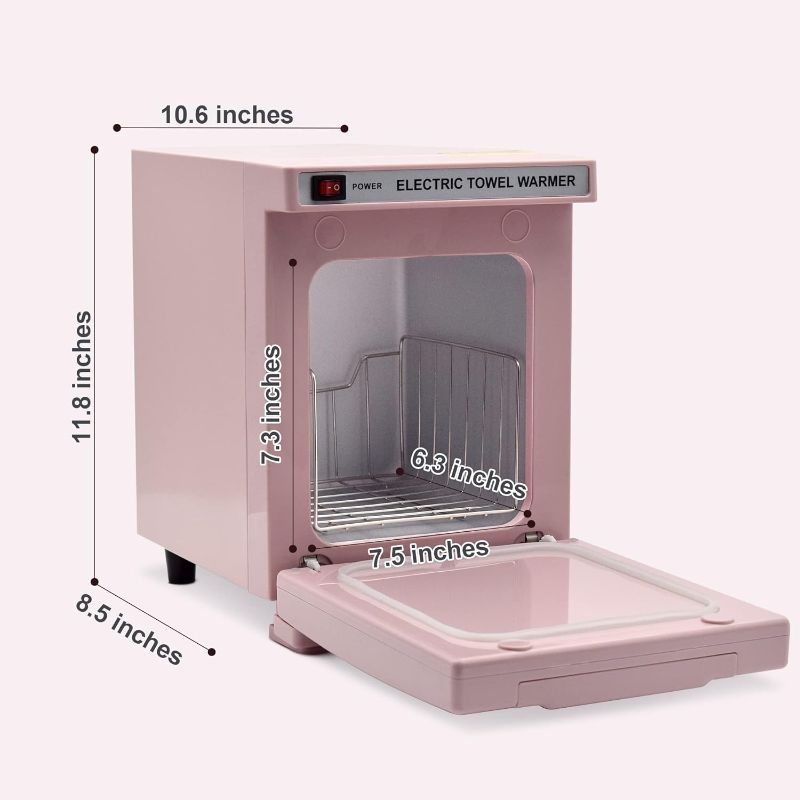 Photo 1 of RyJaune Pink Towel Warmer, 5L Professional Hot Towel Warmer, High Tempearture Mini Towel Warmer Perfect for Home, Salon, Barber?No Towel
