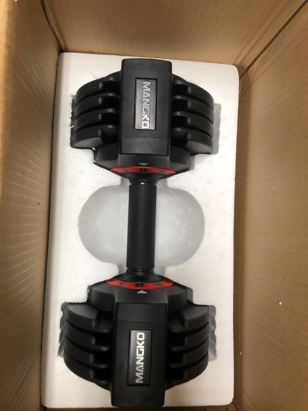 Photo 2 of *incomplete* Adjustable Dumbbells 25/55LB Single Dumbbell Weights, 5 in 1 Free Weights Dumbbell with Anti-Slip Metal Handle, Suitable for Home Gym Exercise Equipment 25LB-1pc