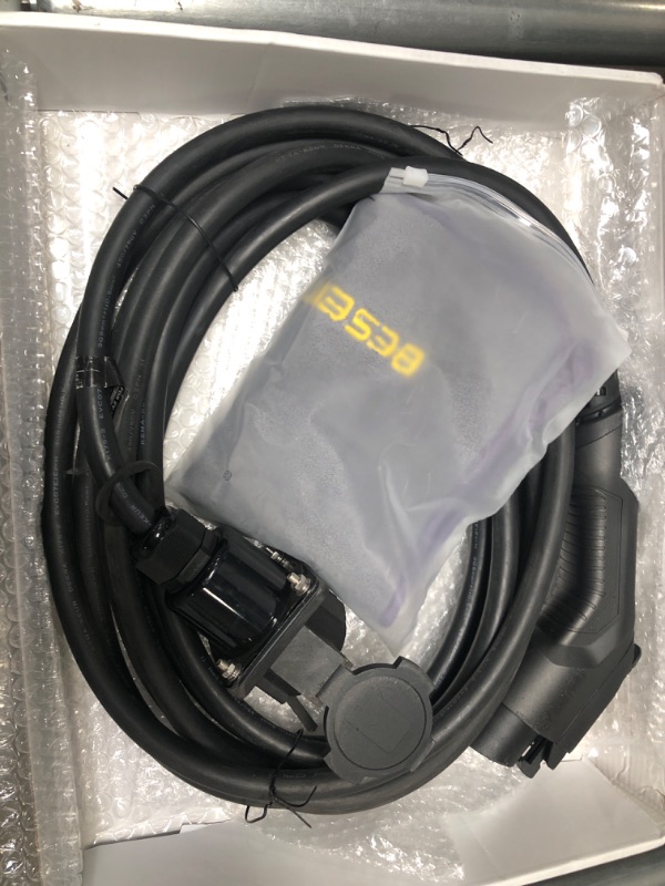 Photo 2 of ***SEE NOTES***BESENERGY EV Charger Extension Cable 32Amp 20ft Charging Cord for Electric Vehicle 220V-240V Compatible All SAE J1772 Chargers