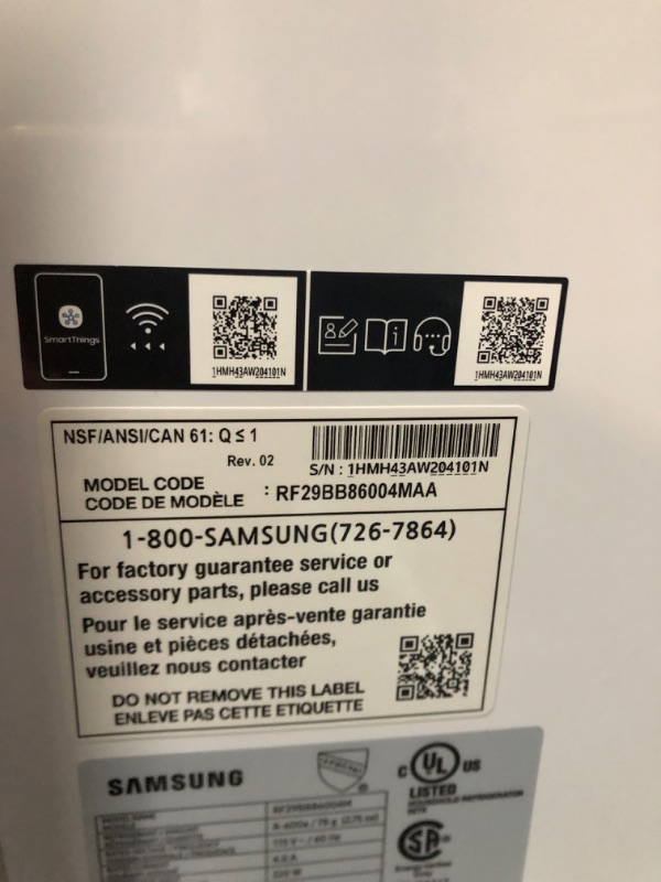 Photo 7 of Samsung Bespoke 28.8-cu ft 4-Door Smart French Door Refrigerator with Dual Ice Maker and Door within Door (Morning Blue with White Glass Panels) ENERGY STAR
