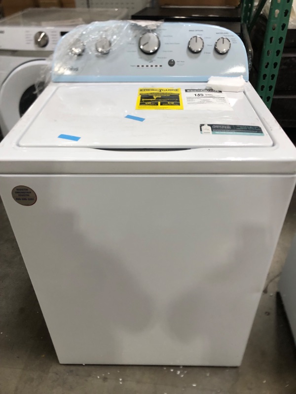 Photo 2 of Whirlpool 3.5-cu ft High Efficiency Agitator Top-Load Washer (White)
