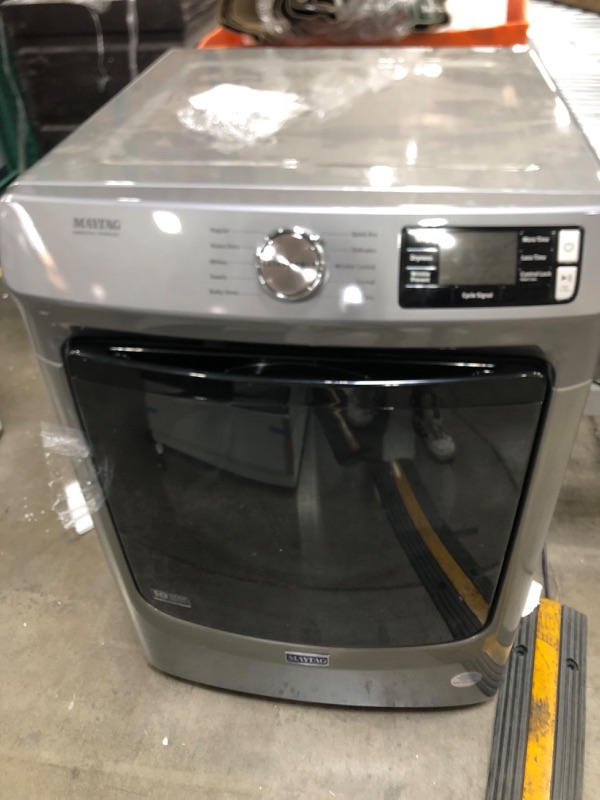 Photo 2 of Maytag® 7.3 Cu. Ft. Volcano Black Front Load Electric Dryer
