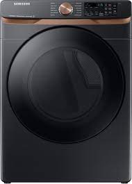 Photo 1 of Samsung 7.5-cu ft Stackable Steam Cycle Smart Electric Dryer (Brushed Black) ENERGY STAR
